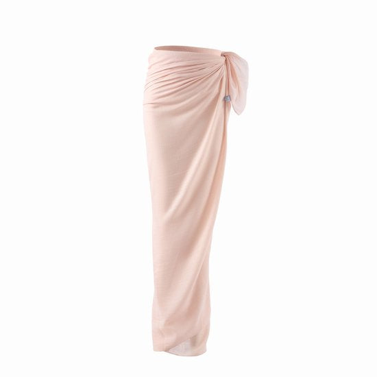 Pareo pink light pink long viscose mix