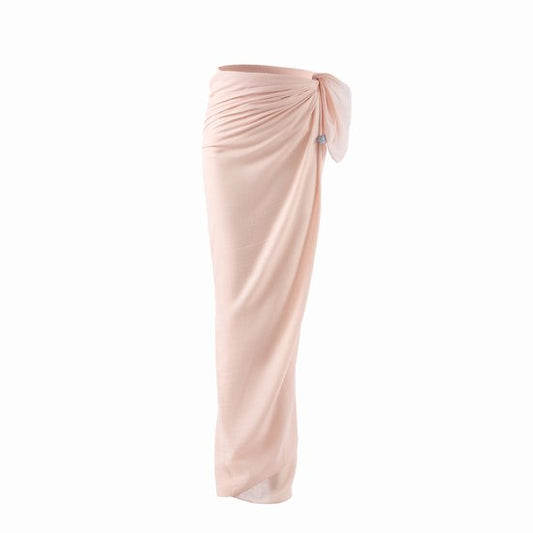 Pareo pink light pink long viscose mix