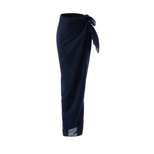 Pareo navy blue long viscose mix