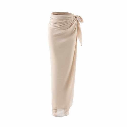 Pareo beige ecru long viscose mix