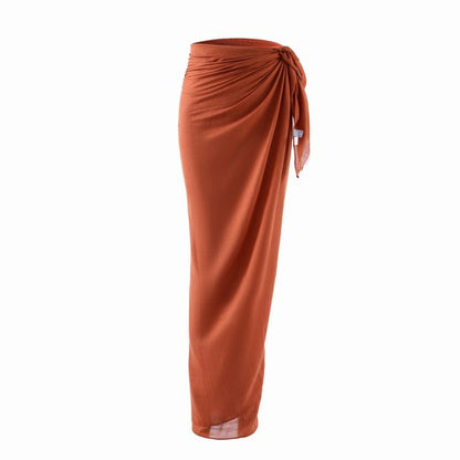 Pareo brown terracotta long viscose mix