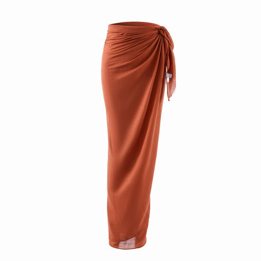 Pareo brown terracotta long viscose mix