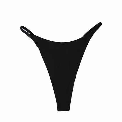 Thong set of 5 minimalist with narrow band black