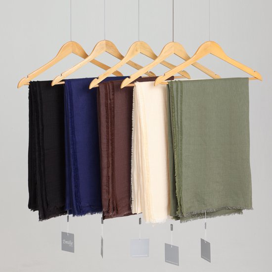 Pareo  linen mix  190CMX120CM  navy blue