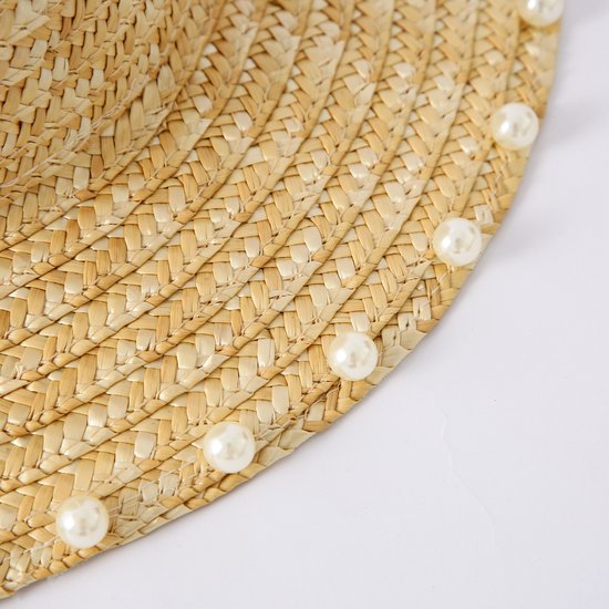 Hat sun hat summer hat reed pearls