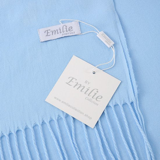 Pashmina  light blue 200X70CM 100% recycled polyester
