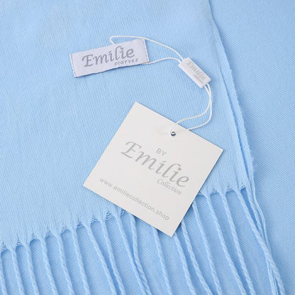 Pashmina  light blue 200X70CM 100% recycled polyester