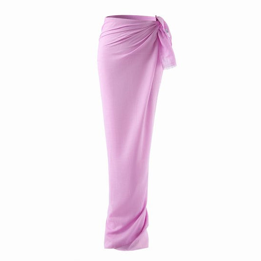 Pareo pink lilac long viscose mix