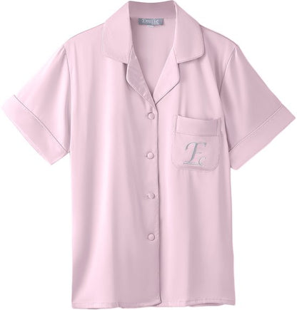 Pyjama short pyjama  pink satin medium