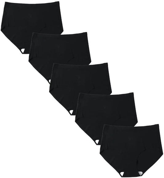 Briefs high waist 5 pieces black
