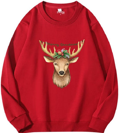 Christmas sweater red  reindeer chic  stylish