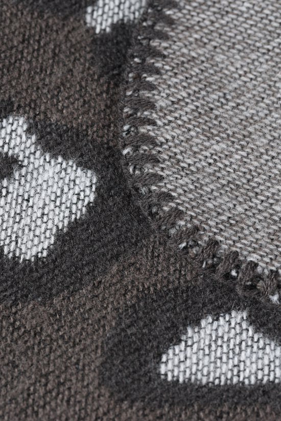 Emilie scarves poncho cape  leopard print gray  shawl