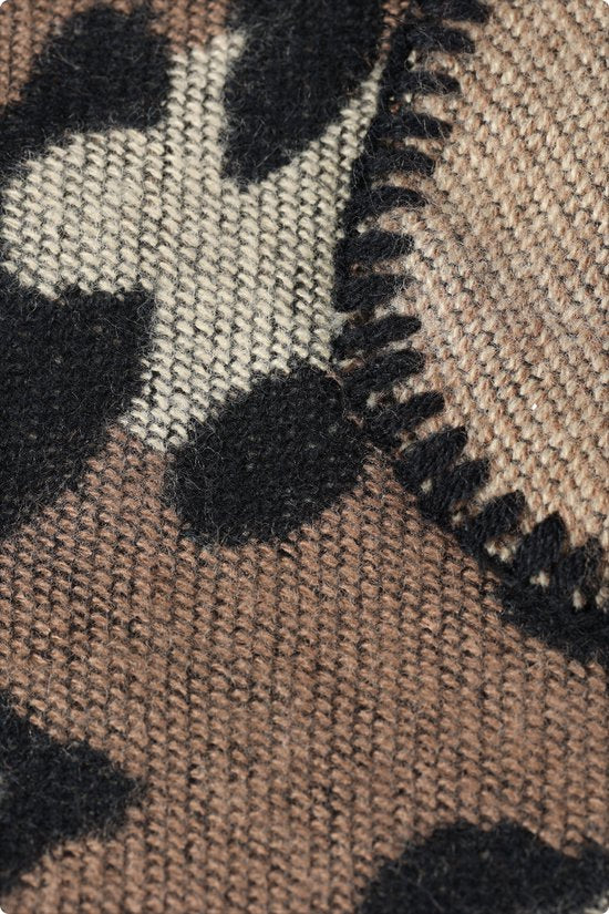 Emilie scarves poncho cape  leopard print brown shawl