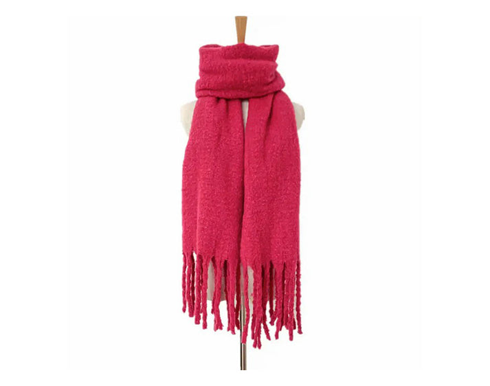 Wintersjaal extra lang fuchsia roze
