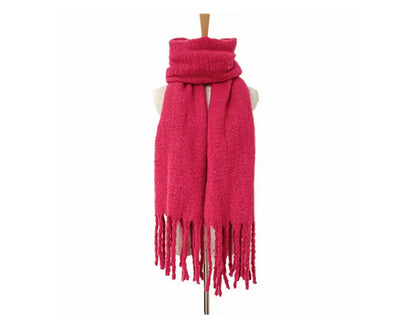 Wintersjaal extra lang fuchsia roze