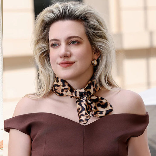 Sjaal satijn panterprint