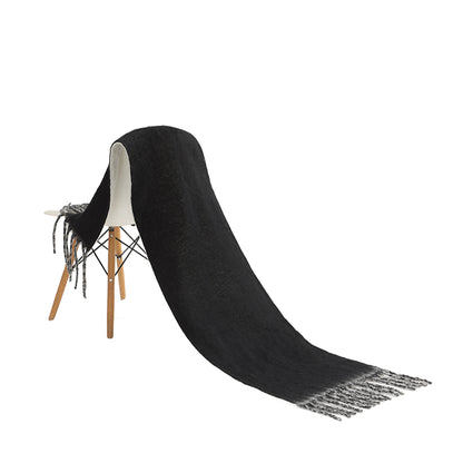 Two-tone winter scarf black & grey