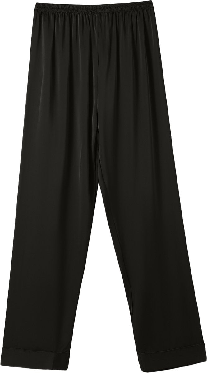 Pyjamas satin luxury trousers & shirt black