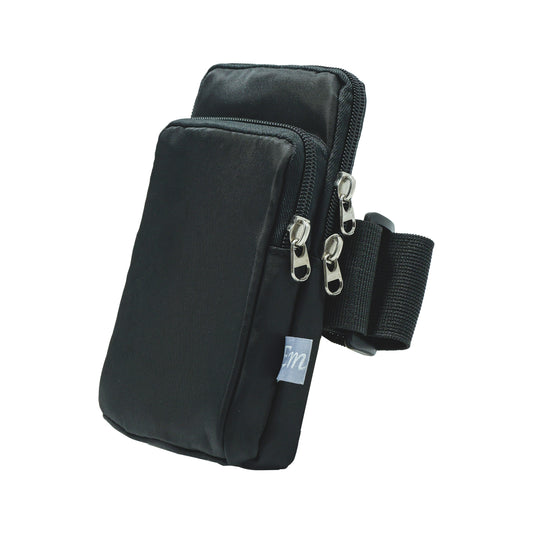 Sports Arm Phone Belt – Water-Resistant Running Armband (17x9cm)-black