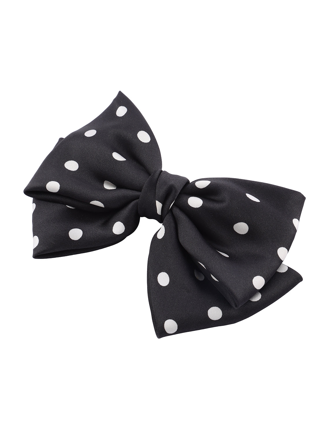 Haarspeld strik polkadots zwart