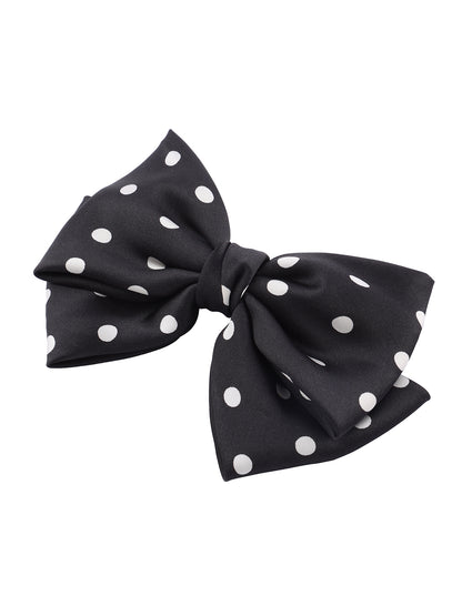 Haarspeld strik polkadots zwart