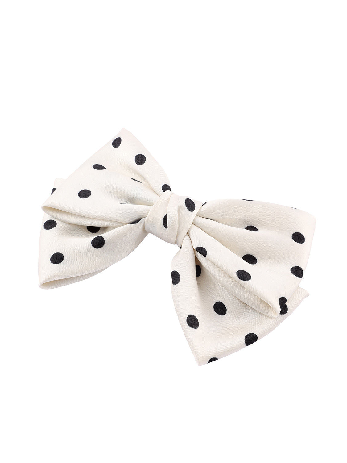 Haarspeld strik polkadots wit