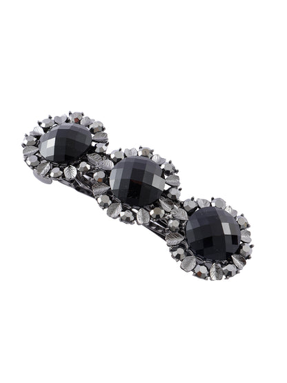 Haarspeld bloemen zilver