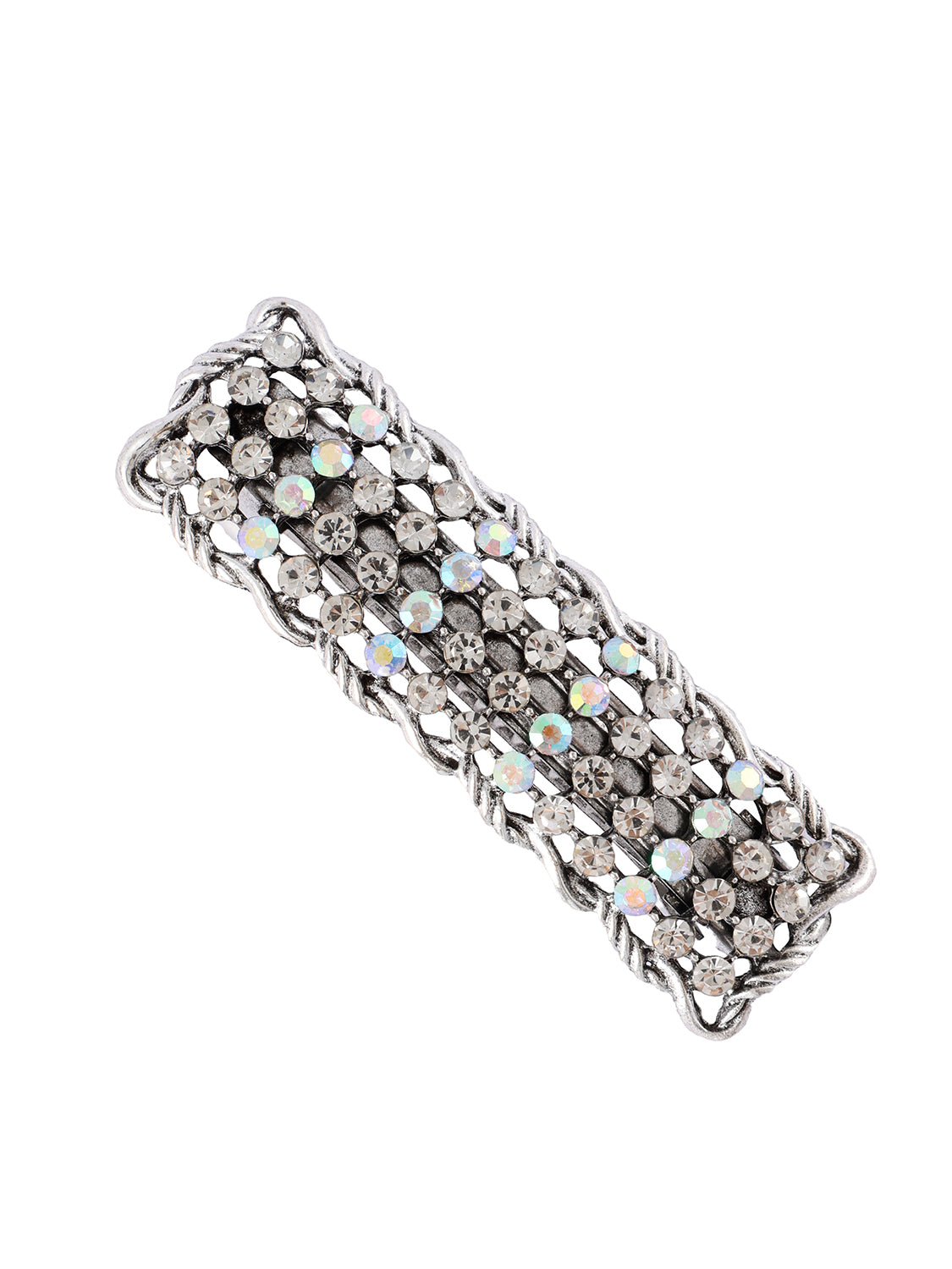 Haarspeld strass zilver