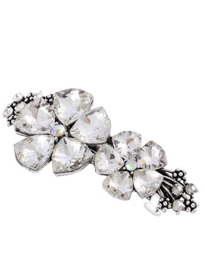 Haarspeld bloemen zilver