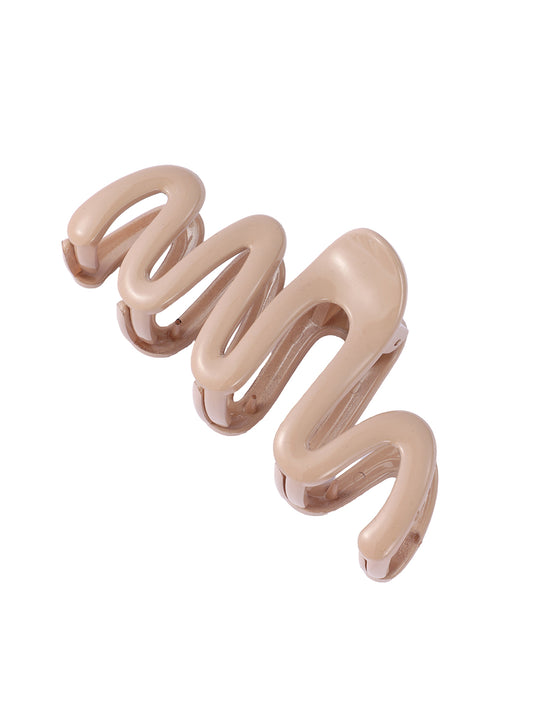 Haarklem golvend design beige