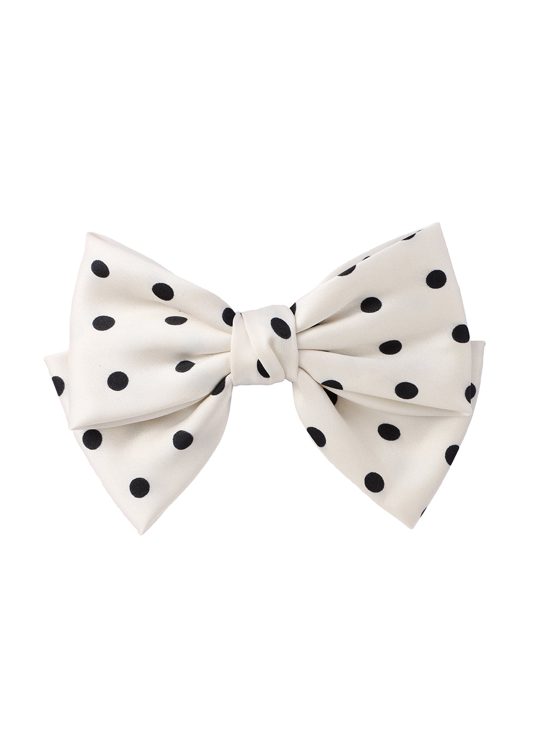 Haarspeld strik polkadots wit
