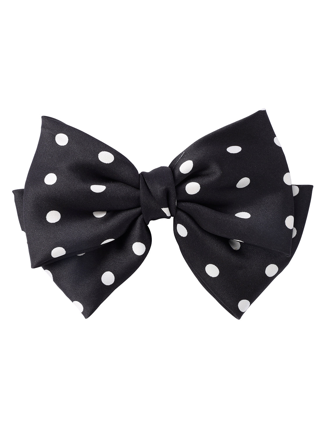 Haarspeld strik polkadots zwart