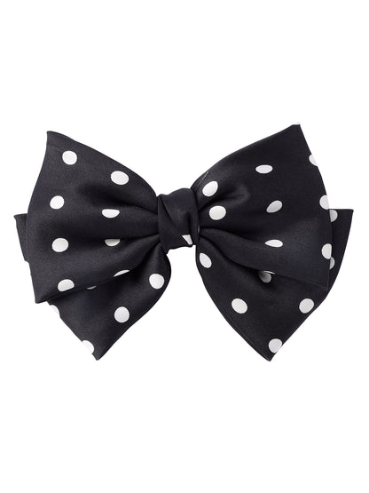 Haarspeld strik polkadots zwart
