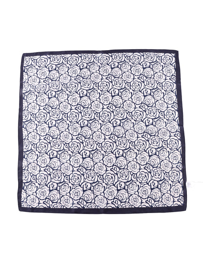 Sjaal met rozen blauw