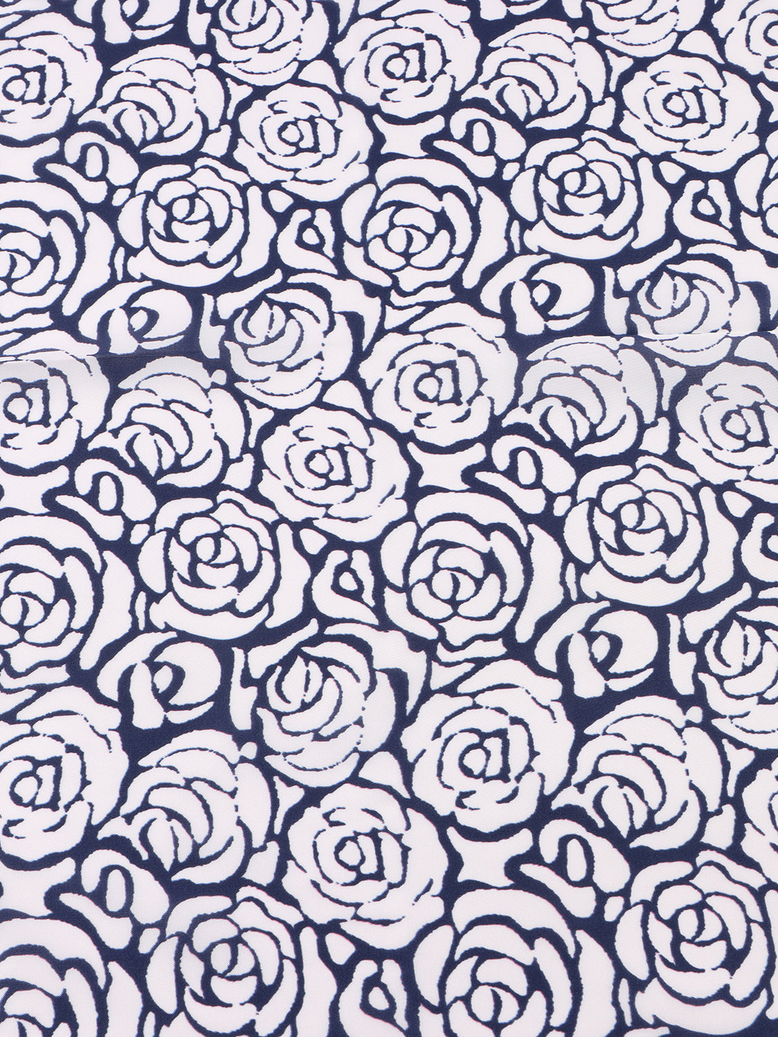 Sjaal met rozen blauw