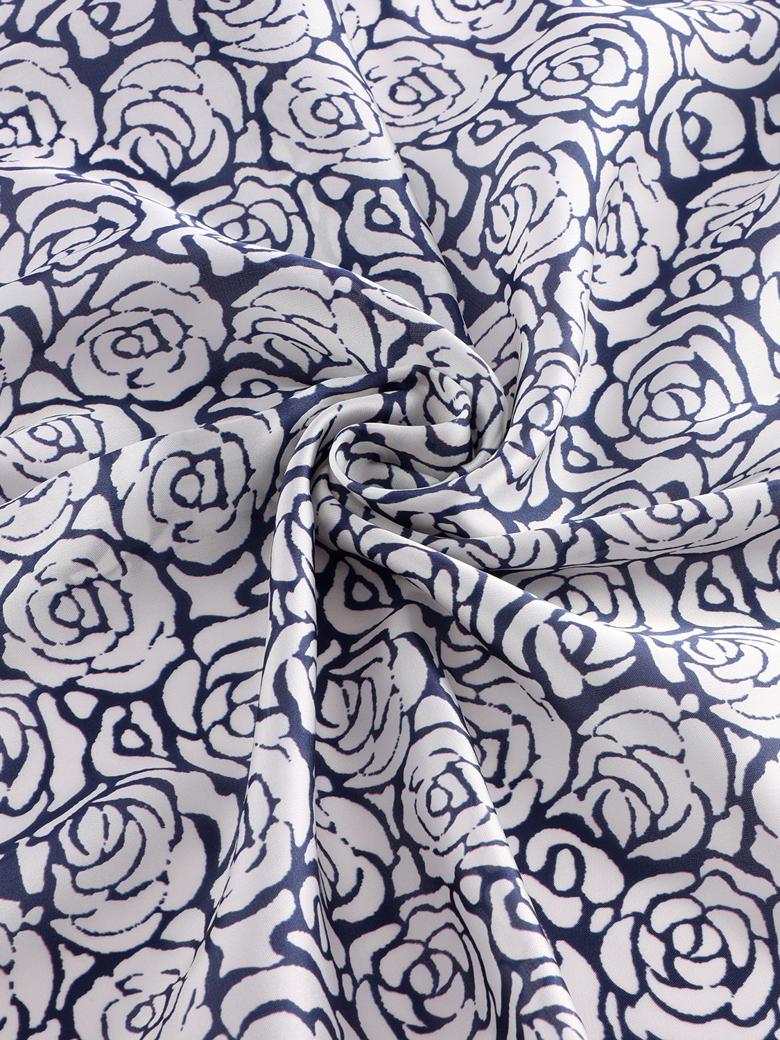 Sjaal met rozen blauw