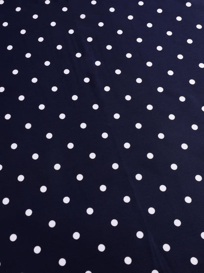 Sjaal met stippen print blauw