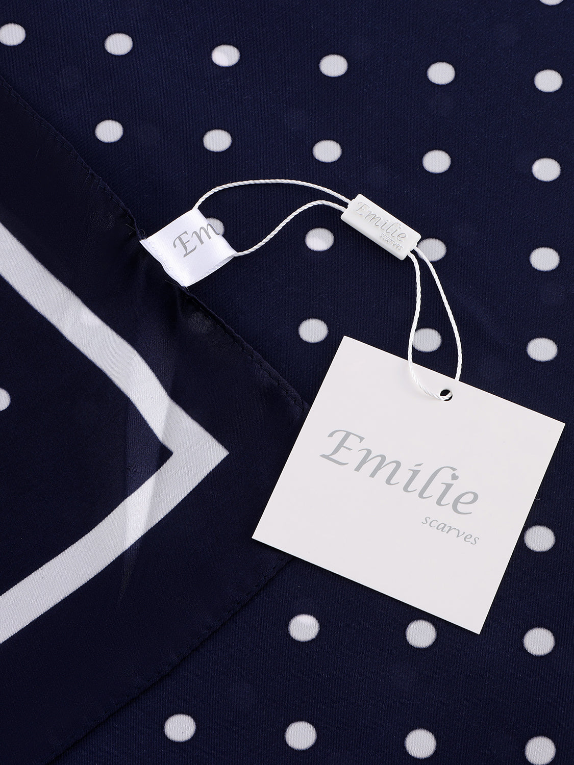 Sjaal met stippen print blauw