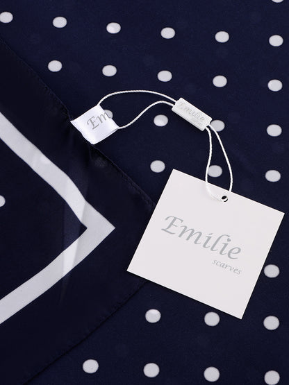 Sjaal met stippen print blauw
