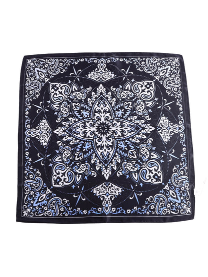 Sjaal met print blauw