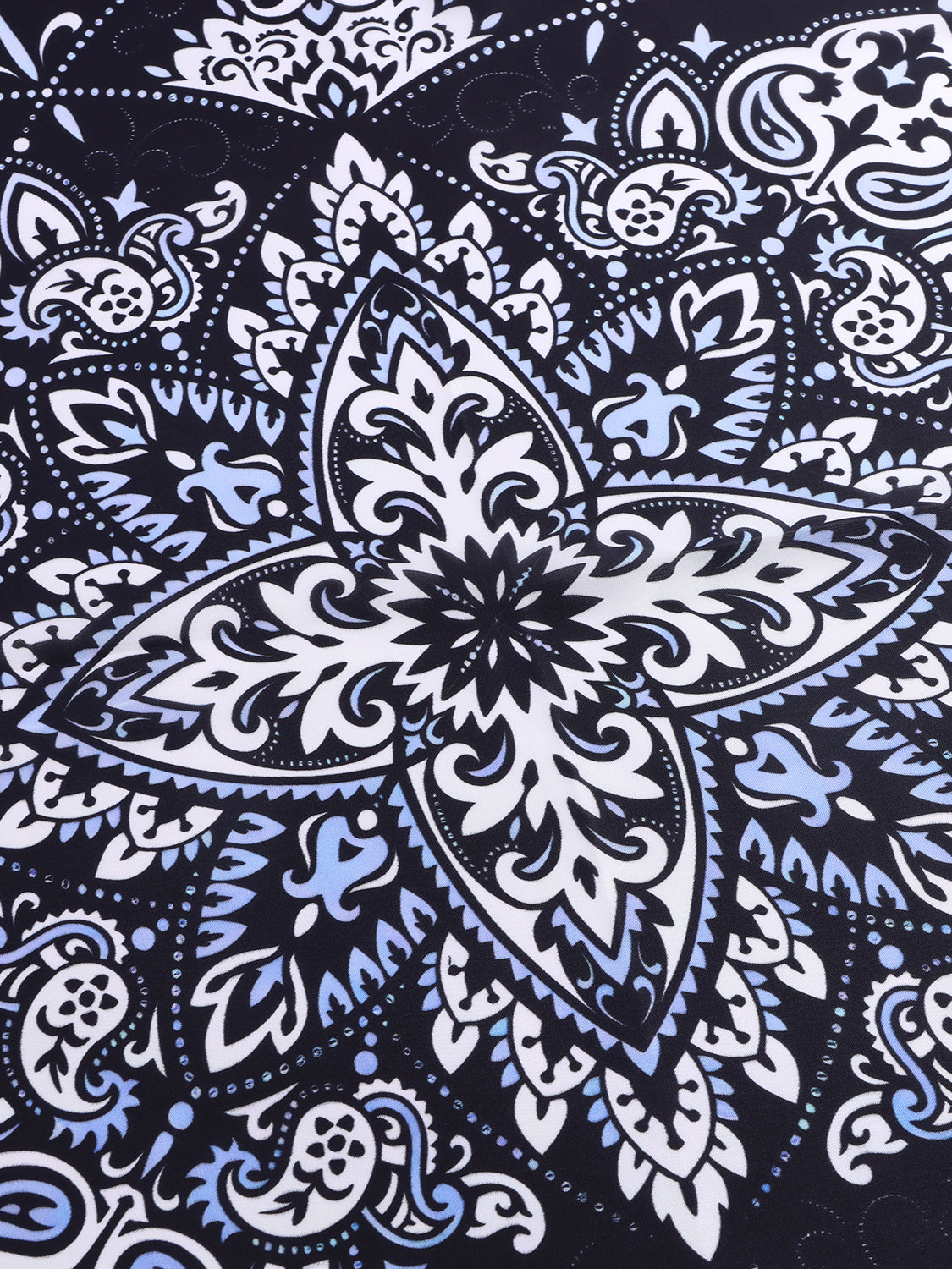 Sjaal met print blauw