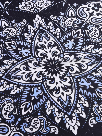 Sjaal met print blauw