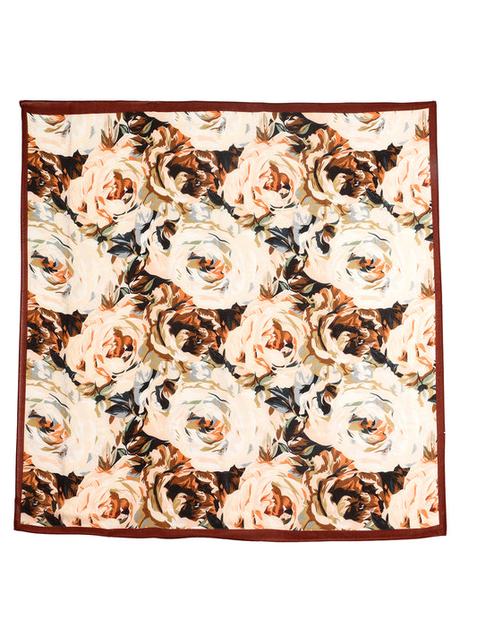 Sjaal vierkant met bloemenprint