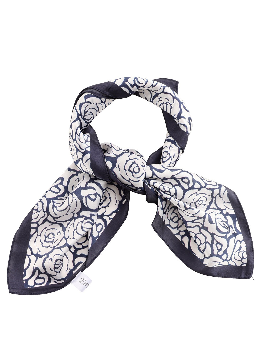 Sjaal met rozen blauw