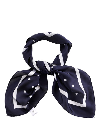 Sjaal met stippen print blauw