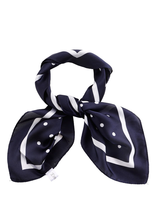 Sjaal met stippen print blauw
