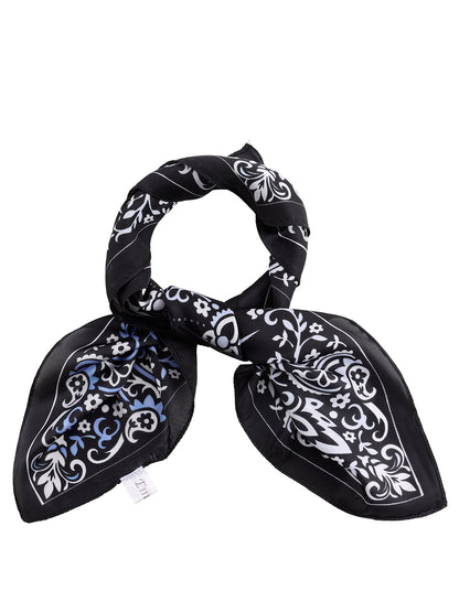 Sjaal met print blauw