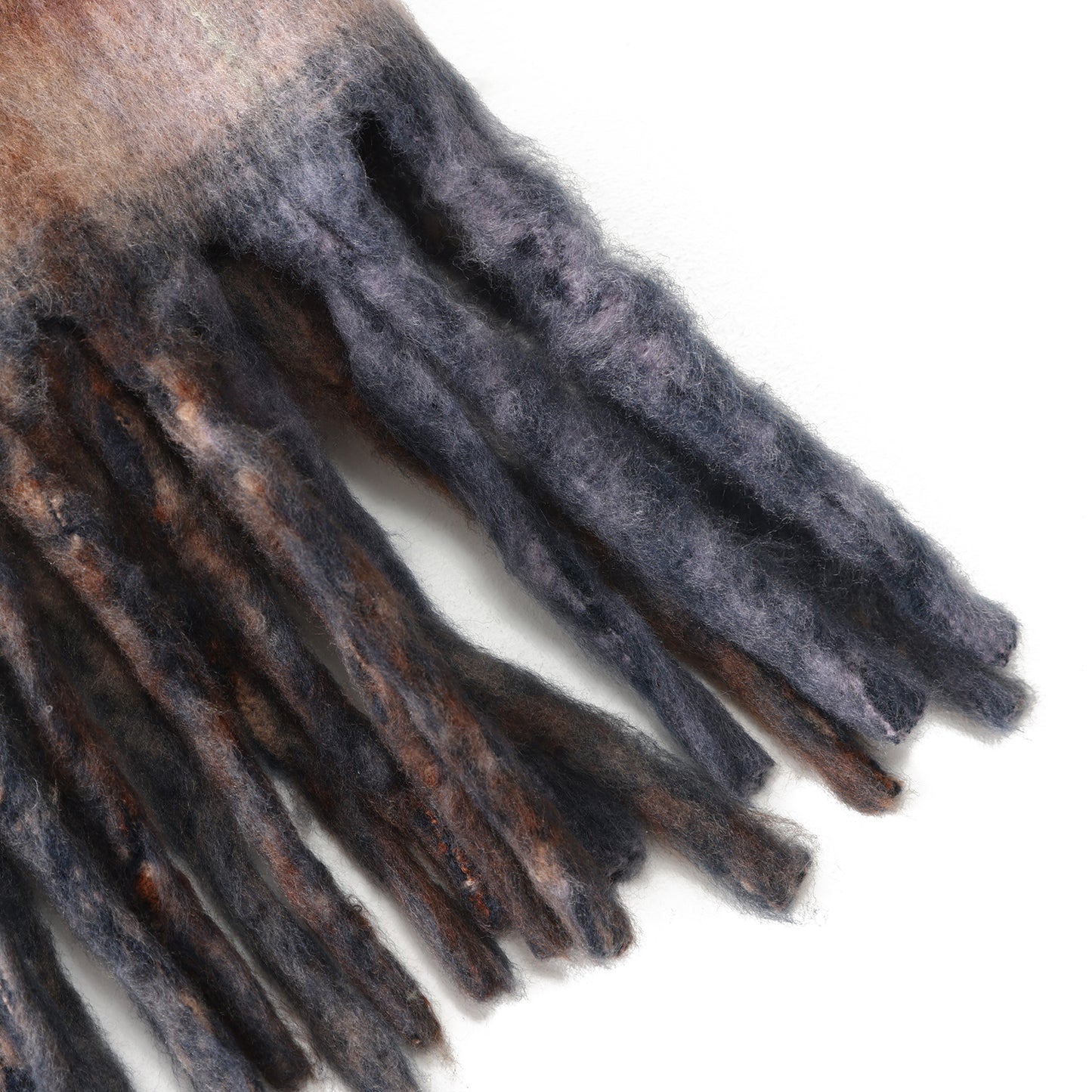 Two toned Checked print scarf navy blue