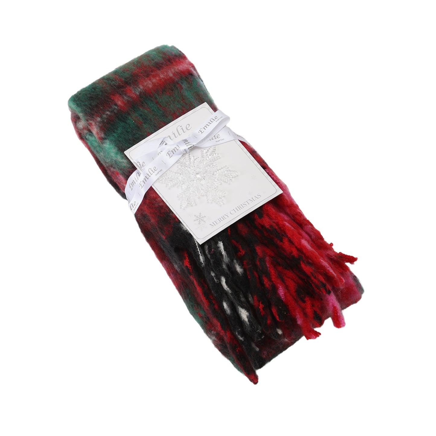 Winter Christmas scarf  - red