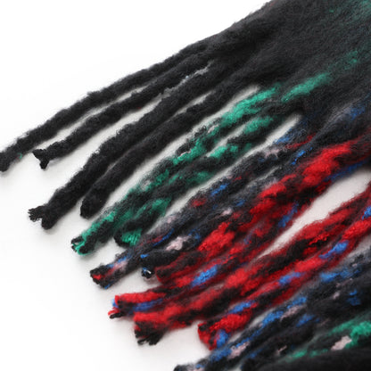 Winter Christmas scarf  - green